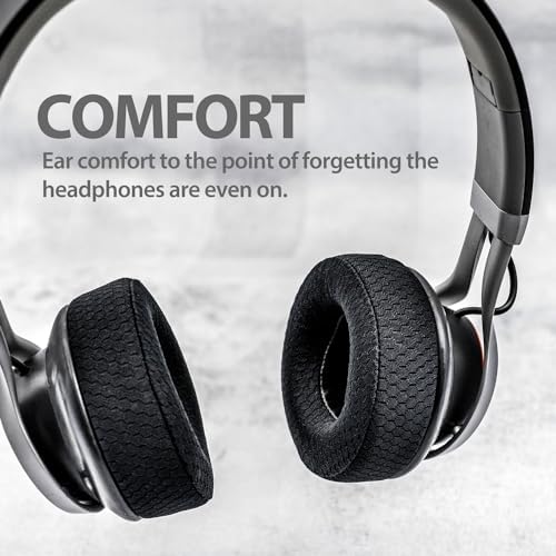 Upgrade Your Jabra REVO Headphones with TRANSTEK Premium Memory Foam Earpads – Luxurious Hybrid Velour for Ultimate Comfort, Effortless Installation, and Exceptional Sound Isolation for Audiophiles and Casual Listeners
