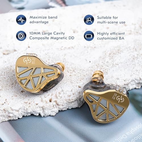 CCZ Nocturne Hybrid Driver IEM Earbuds – Superior Bass-Enhanced Wired Monitors for Immersive Gaming & Studio Excellence with Integrated Mic – Ergonomically Engineered for Musicians & Gamers – Unmatched Audio Precision & Comfort. Experience a revolutionary soundscape with our innovative hybrid driver technology featuring 1 Dynamic and 1 Balanced Armature Driver, delivering an extraordinary audio experience that combines lush bass and crystal-clear highs. Designed for prolonged wear, these earbuds ensure comfort during lengthy sessions, making them ideal for both professional studio work and intense gaming marathons. The built-in microphone facilitates seamless communication, enhancing your gaming and recording capabilities. Compatible with a wide range of devices, the CCZ Nocturne earbuds redefine auditory engagement, ensuring each note resonates with clarity and depth. Crafted from durable materials for longevity, these earbuds promise to elevate your listening experience while enduring the rigors of daily use. Discover the ultimate combination of quality and comfort with CCZ Nocturne, where every beat is a masterpiece.