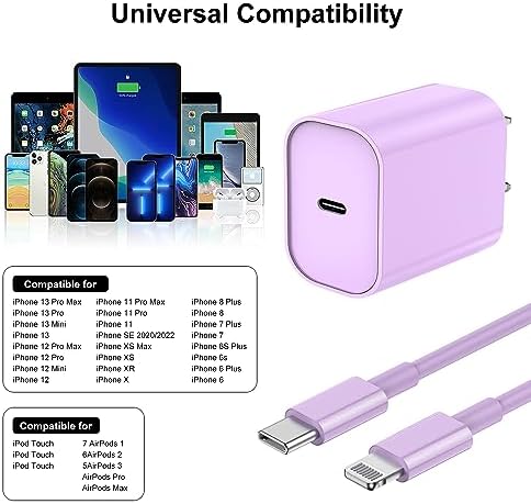 Ultra-Fast 3 FT USB-C to Lightning Charger Cable for i Phone 14, 13, 12, Pro Max & More – Certified High-Speed Charging, Enhanced Durability, and Universal Compatibility for Efficient Power Delivery – Perfect for Home, Office, and Travel Use