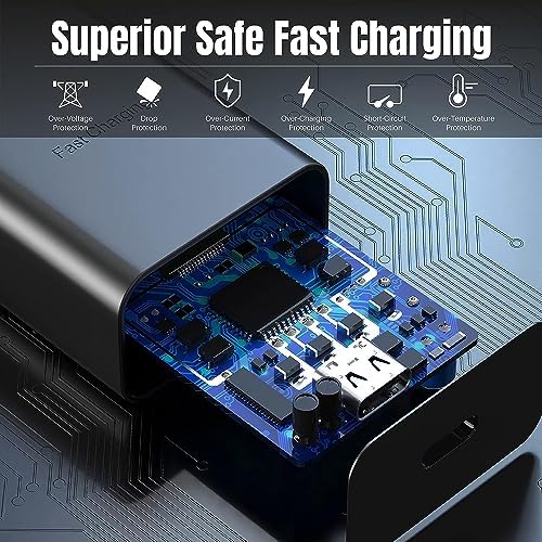 Galaxy S25 S24 25 W PD Super Fast Charging Block – Universal USB C Wall Adapter for Samsung and i Phone – Compact, Efficient, and Safe Power Delivery Charger for On-the-Go Users – Enhanced Compatibility with Galaxy S Series and i Phone 15/16 (Black, 1 Pack)