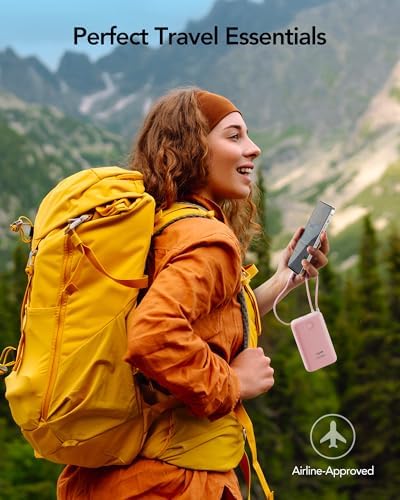 High-Capacity 20000 m Ah Portable Charger with Built-in Cables – 30 W Fast Charging Power Bank Featuring LED Display for i Phone, Samsung, i Pad & Android Devices – Ideal Travel Companion for On-the-Go Charging Solutions