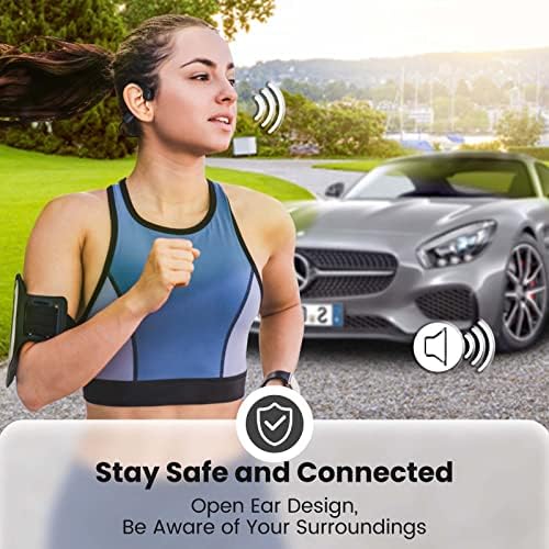 Ultra-Lightweight Bone Conduction Bluetooth Headphones – Waterproof Open-Ear Design for Enhanced Awareness and Comfort – Ideal for Sports, Workouts, and Hands-Free Calls with Crystal Clear Audio – Multi-Device Connectivity and Durable Performance for Active Lifestyles