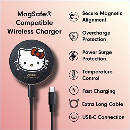 Sonix x Sanrio Hello Kitty & Care Bears Magnetic Mag Safe Charger for i Phone 12-16 Series | 6.5 ft USB-C Fast Wireless Charging Cable | Stylish, Playful, and Efficient Power Solution for Your Device