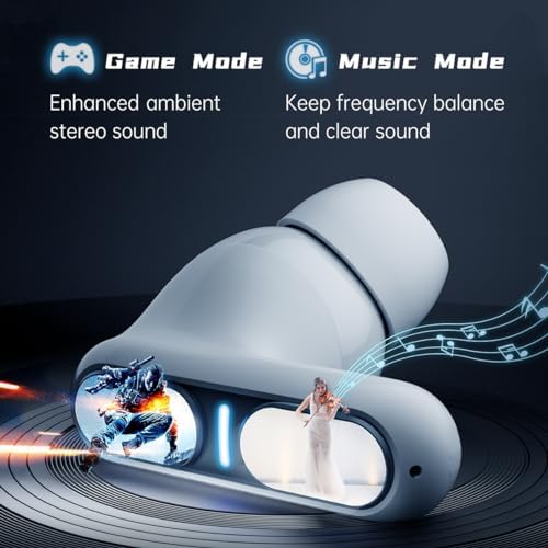 Langsdom Theta PRO Wireless Earbuds – Superior Sound with Enhanced Bass & 30-Hour Playtime for Gaming & Multimedia | Ultra-Low Latency 45 ms Bluetooth 5.3 Connectivity, Integrated Microphone for Clear Voice Calls, Optimal for TV, Smartphones & Laptops