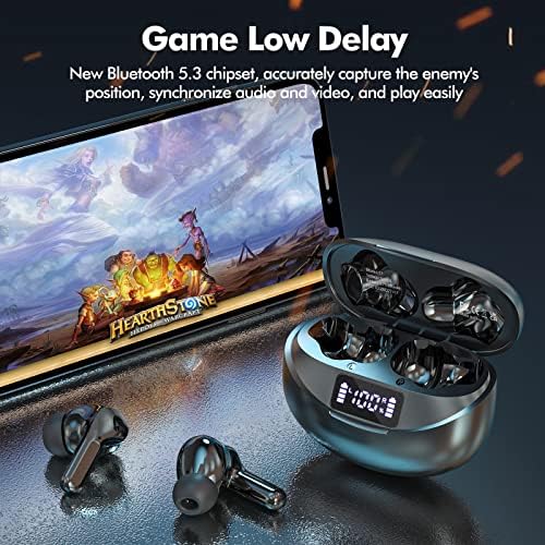 Premium Bluetooth 5.3 Wireless Earbuds – Immerse in Hi-Fi Sound with Advanced Noise-Cancelling Technology, 50-Hour Playtime, and IPX7 Waterproof Design for Ultimate Durability – Perfect for Audiophiles and Professionals Seeking Exceptional Audio Clarity and Comfort on the Go