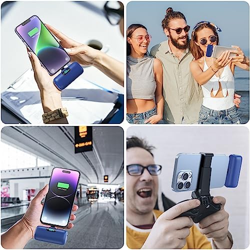 Compact Pink Portable Charger for i Phone – 5000 m Ah PD Fast Charging Power Bank, Lightweight Mini Battery Pack Compatible with i Phone 14/14 Pro Max/13/13 Pro/12 Pro/11/XS/XR/X/8/7/6 – Stylish and Versatile Backup Solution for On-the-Go Power