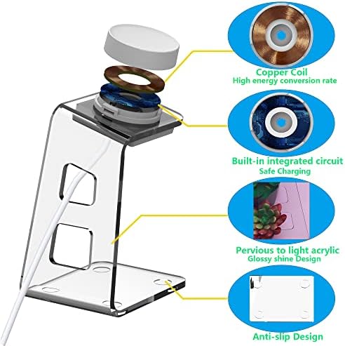 Galaxy Watch Fast Charger Dock – Universal Magnetic Charging Station for Galaxy Watch 8/7/6/5/5 Pro/4/3 and Active/Active2 – Sleek, Portable Design for Quick Power Boosts with Enhanced Compatibility and Durability