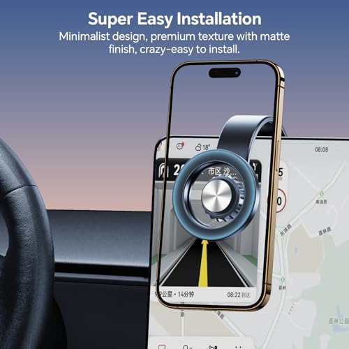 Revolutionary Mag Safe Car Phone Mount with Superior Suction – Adjustable Magnetic Holder for i Phone 16, 15, 14, 13, 12 Pro Max & Plus – Bendable Memory Alloy for Customized Viewing Angles – Ultimate Safety & Navigation Companion – Premium Car Accessory for Unmatched Device Compatibility