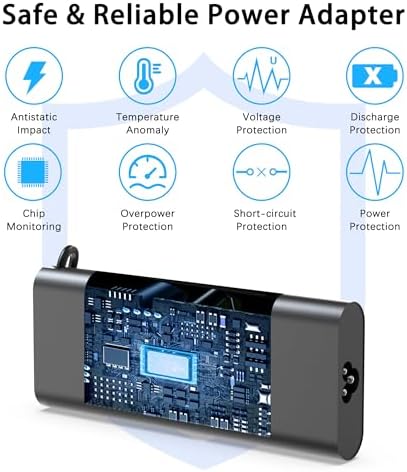 Ultra-Fast 130 W USB-C Charger for Dell XPS & Precision Laptops – Lightweight Power Adapter with Advanced Safety Features for Effortless Travel & Reliable Performance