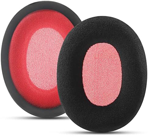 Ultimate Comfort Replacement Ear Pads for Hyper X Cloud II Wireless & Cloud Alpha – Luxurious Velour & Premium Protein Leather with High-Density Foam for Enhanced Gaming Experience – Quick Installation & Sleek Black Design