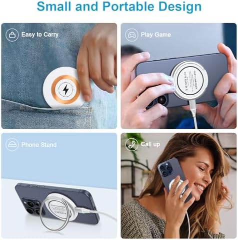 SIXSIM 15 W Magnetic Wireless Charging Pad with 20 W PD3.0 Adapter – Fast & Reliable Charger for Galaxy S25 Series, i Phone 16/15 Pro Max, and Google Pixel 9/8 Pro – Compact & Portable Design for Effortless Charging Anywhere, Supports Through-Case Charging Up to 5 mm – Enhanced Safety Features with Fire-Resistant ABS Material – Ideal for On-the-Go Charging Solutions – Includes 3 ft USB-C to USB-C Cable for Instant Power Connectivity – Elevate Your Charging Experience with Superior Magnetic Attraction and Versatile Compatibility for All Wireless-Charging-Enabled Devices – Perfect for Home, Office, or Travel Use – 24/7 Customer Support for a Hassle-Free Purchase Experience