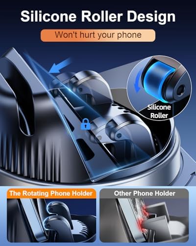 Revolutionary 360° Swivel Tesla Phone Mount for Model Y & Model 3 – Premium Dashboard Smartphone Holder Enhancing Safety and Convenience with Dual Functionality as Sunglasses Organizer – Compatible with i Phone, Samsung, Google – Tool-Free Installation for Effortless Use