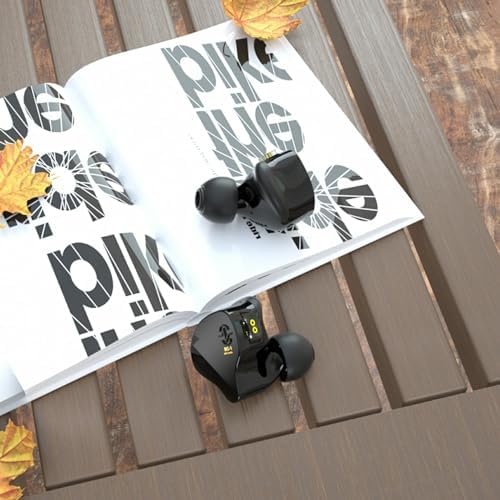 Kinboofi CCZ Melody Dynamic Dual Driver In-Ear Monitor Earbuds with Mic – Premium Hi-Fi Wired Headphones for Musicians, Deep Bass Sound with Ergonomic Comfort, Ideal for Studio and On-the-Go Listening