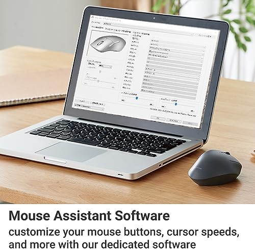 Elevate Your Productivity with the ELECOM Wireless Ergonomic Mouse – Silent Click, 2000 DPI Precision, 20-Month Battery Life, and Stylish White Design for PCs, Macs, and Laptops – Perfect for Home or Office Use