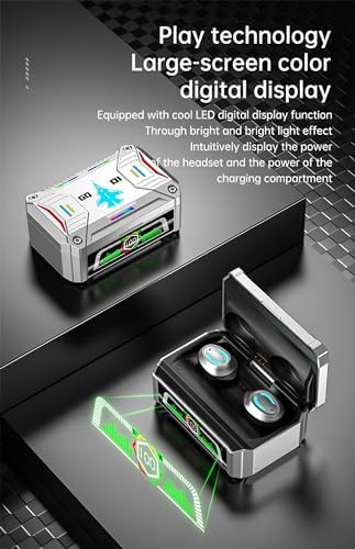 Revolutionary Bluetooth 5.3 True Wireless Earbuds – 2024 IP7 Waterproof Sport Headset with Touch Controls, Built-in Microphone & LED Battery Indicator – Unparalleled Sound Clarity for Active Lifestyles and Everyday Use