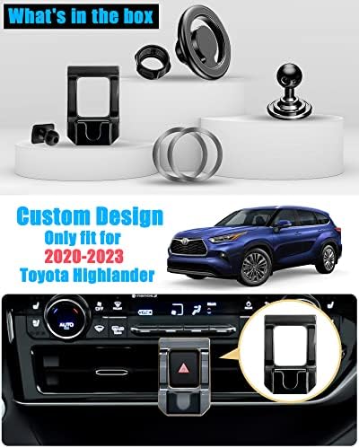 Mag Safe Magnetic Car Phone Holder for Toyota Highlander 2020-2023 | Universal Air Vent Mount for i Phone 14, 13, 12 Pro Max and All Smartphones | Enhanced Stability, Effortless Navigation, and Hands-Free Access | Premium Vehicle Accessory for Safe Driving