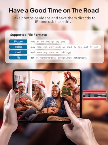 High-Speed 512 GB Flash Drive for i Phone & i Pad – Versatile USB Memory Stick for Effortless Backup of Photos & Videos, Compatible with Android & PC – Plug and Play Convenience, Sleek Red Design for Modern Tech Lovers