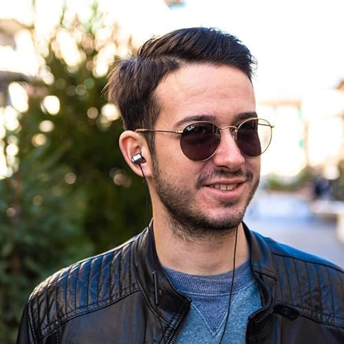 LUDOS Clamor Wired Earbuds – Premium Noise-Isolating In-Ear Headphones with Memory Foam Tips, Built-in Microphone, 5-Year Warranty – Perfect for i Phone and Samsung Users, Ideal for Students and Small Ears in Stylish Pink – Ultimate Sound Quality and Comfort for Everyday Use