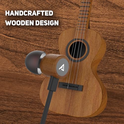 Elevate Your Sound Experience with ADPROTECH Lightning Earbuds – MFi Certified Wooden In-Ear Headphones with Magnetic Design, Built-In Microphone & Volume Control, Compatible with i Phone 14, 13, 12, 11 Pro Max, XS Max, XR – Stylish, Durable, and Ergonomic for All-Day Comfort