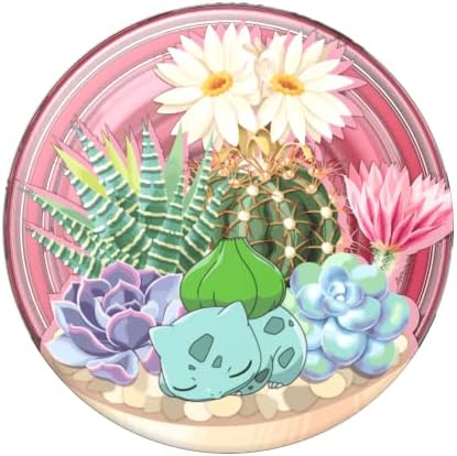 Mag Safe-Compatible Pop Socket Phone Grip Featuring Sleepy Bulbasaur – Secure Hands-Free Kickstand with Wireless Charging Support – Ideal Pokémon Accessory for Enhanced Device Handling and Viewing Experience