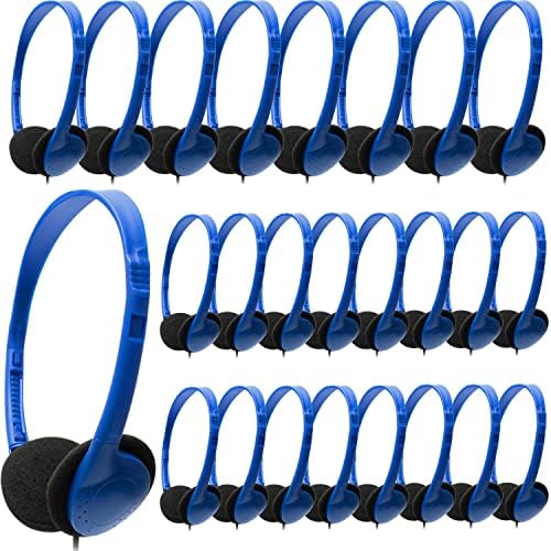 Vibrant 20-Pack Adjustable Classroom Headphones – Premium Wired Earphones for Enhanced Learning Engagement | Ideal for Schools, Libraries & Home Use | Durable, Comfortable Fit in a Colorful Variety for All Ages