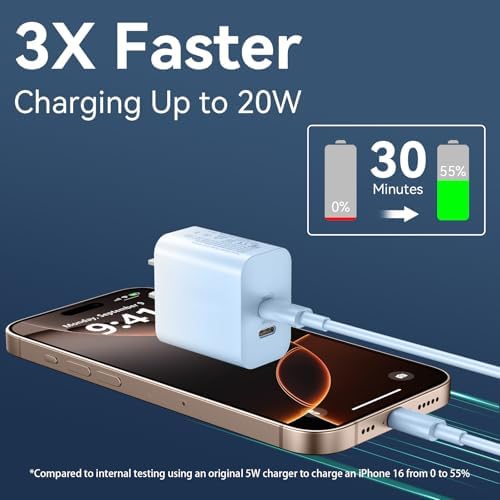 20 W Dual-Port USB-C Fast Charger with 6.6 FT Cable – Ultimate Power Solution for i Phone 15/16 Pro Max & Android Devices – Efficient Travel Companion Designed for rapid charging, this 20 W Dual-Port USB-C Charger ensures your i Phone 15/16 Pro Max and Android devices stay powered up with maximum efficiency. Featuring a generous 6.6 FT USB-C to C cable, this charger eliminates the inconvenience of short cords while allowing you to multitask with ease. Its dual-port design offers the ability to charge two devices simultaneously, making it ideal for busy professionals and frequent travelers. Enjoy broad compatibility across multiple Apple and Android devices, ensuring versatility for all your charging needs. The compact and lightweight structure of this charger enhances portability, making it an essential accessory for your on-the-go lifestyle. Built with high-quality materials, this charger prioritizes durability and safety, giving you peace of mind while delivering fast charging performance. Elevate your charging routine and stay connected wherever life takes you with this indispensable charging solution.