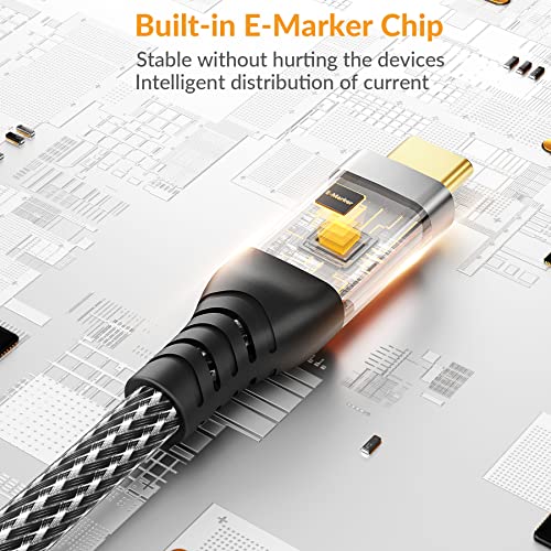 Experience Unmatched Speed and Versatility with i Dsonix Thunderbolt 4 Cable – 1.65 Ft Thick Braided USB-IF Certified Cable for 40 Gbps Data Transfer, 8 K@60 Hz Video Output, and 100 W Fast Charging for Mac Book, i Pad, and More – Optimal Performance for Multi-Device Connectivity and Enhanced Reliability