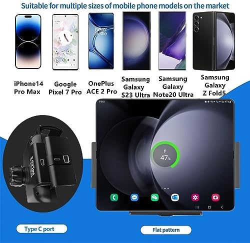 15 W Qi Wireless Car Charger Mount for Samsung Galaxy Z Fold Series – Fast Charging Holder with Auto Clamp & 360-Degree Rotation for Ultimate Convenience and Compatibility This advanced 15 W Qi Wireless Car Charger Mount is expertly engineered for seamless integration with the Samsung Galaxy Z Fold series, including Fold6, Fold5, Fold4, Fold3, and Fold2. Experience the power of fast charging on the go, eliminating tangled cords while driving. The innovative auto-clamp feature secures your device effortlessly, ensuring stability over bumps and sharp turns. With a sleek, modern design, this charger holder not only enhances your vehicle’s interior but also allows for hands-free navigation and calls. Enjoy 360-degree rotation for customizable viewing angles, making it the perfect companion for your daily commute. Constructed from durable materials, maintaining its elegance is easy—just a simple wipe with a soft cloth. Elevate your driving experience and keep your Samsung Galaxy Z Fold charged and accessible with this reliable, stylish, and efficient solution.
