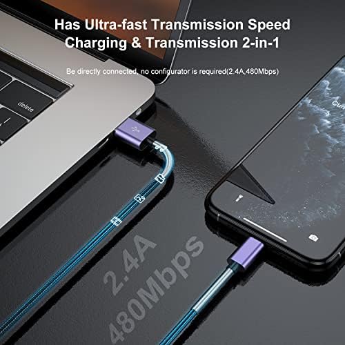 10-Foot Apple MFi Certified USB C to Lightning Charging Cable – Dual Pack High-Speed i Phone Charger for 14/13/12 Series and i Pad – Durable Long Charging Cord for Ultimate Convenience and Flexibility