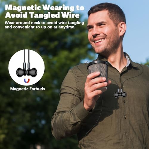 Premium USB C Noise-Canceling Earbuds with Microphone – Advanced In-Ear Headphones for i Pad A16, Galaxy Z Flip 7, Fold 6, S25, i Phone 16 Pro Max, Pixel 9 – Tangle-Resistant Magnetic Design for Exceptional Sound Clarity & Comfort – Ideal for Audiophiles Using i Phone & Android Devices