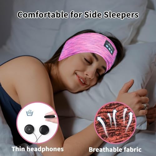 Revolutionary Bluetooth Sleep Headband for Side Sleepers – Ultra-Comfortable Wireless Headphones with Adjustable Fit for Podcast Lovers and Active Lifestyles, Perfect for Restful Nights and Soothing Sounds