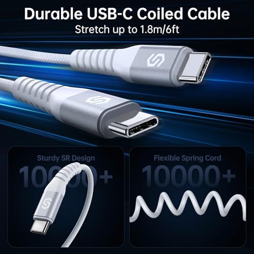 Syncwire 60 W USB C Car Charger with PD & QC Fast Charging – Ultimate Compatibility for i Phone 16, Galaxy S23/S22, Google Pixel 7/7 Pro – Includes 5 FT Coiled Type C Cable for Maximum Convenience – Compact Design with Safety Features for Reliable Power on the Go
