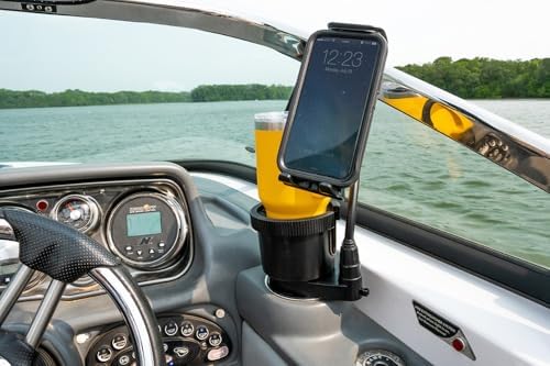 Ultimate Heavy-Duty Mega XL Cupholder & Device Mount with Adjustable Gooseneck Arm – Secure Hydration & Hands-Free Connectivity for 1.2 L Bottles in Any Vehicle