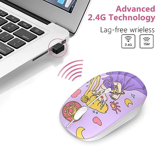 Ultra-Quiet Wireless Mouse with Nano Receiver – Perfect for PC, Laptop & Mac Book | Portable Optical Mice for Effortless Navigation | Ergonomic Design for Comfort & Productivity | Ideal for Mobile Professionals & Students