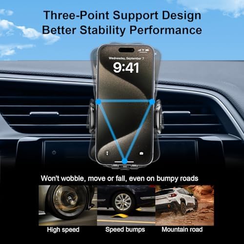 ELOHEI Custom Car Phone Mount for Honda Civic (2016-2021) – Precision Fit Phone Holder with 360-Degree Rotation, Easy Installation, and Universal Compatibility for Enhanced Driving Safety and Convenience