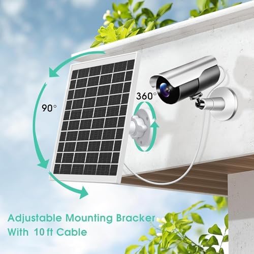7 W Solar Panel Charger 3-Pack for Wyze and Simpli Safe Cameras – IP65 Waterproof, Multi-Angle Design with USB-C and Micro USB Adapters for Reliable Outdoor Power Solutions – Eco-Friendly Energy Source for Continuous Security Monitoring