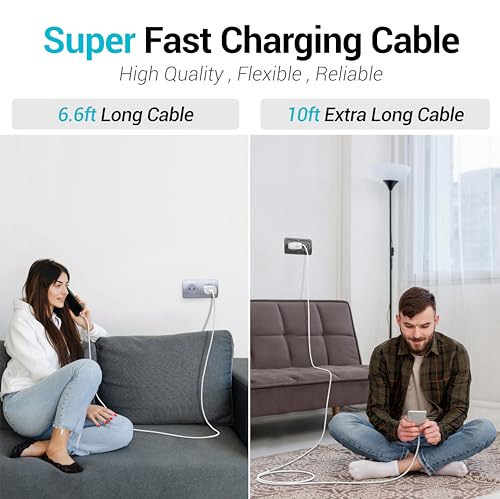 Ultimate 5-Pack 6 ft USB C to C Fast Charging Cables – 60 W Power Delivery for i Phone 16 Series and Galaxy S25, S24, S23, S22 – Durable, Flexible, High-Speed Charging Solution in Sleek White Design for Home & On-the-Go Use