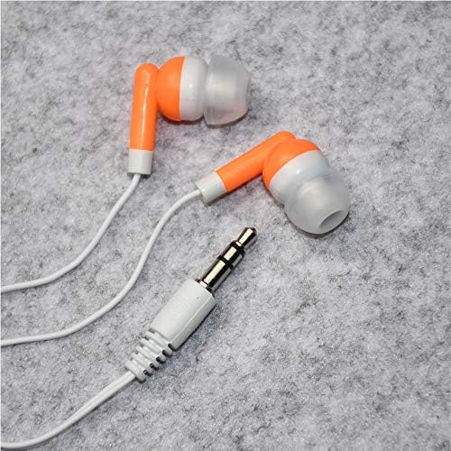 Vibrant Orange Bulk Earbuds – 100-Pack Headphones for Classroom, Labs, and Personal Use – Perfect for Kids, Students, and Adults – Enhanced Compatibility with Smartphones and Tablets – Lightweight, Durable Design for Long-Lasting Comfort and Seamless Audio Experience