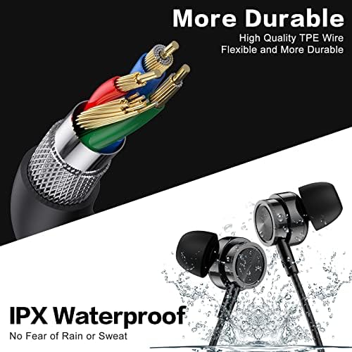 USB C Wired Earbuds with Advanced Noise-Cancellation for Ultimate Audio Clarity – Premium Sound Experience Compatible with Samsung Galaxy S25, i Phone 16, and Pixel 9 – Ergonomic In-Ear Design Featuring Magnetic Hold, Integrated Microphone, and Convenient Volume Control – Perfect for Music Enthusiasts and Professionals on the Go