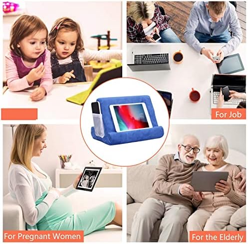 Ultimate Comfort Multi-Angle Tablet Holder and Phone Stand Set – Lightweight and Sturdy Design with Storage Pocket – Ergonomic Cushion for Enhanced Stability and Versatile Use – Modern Black and Light Green Aesthetic for Stylish Workspaces and On-the-Go Convenience