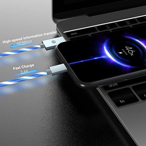 momen LED i Phone Charger Cable – 6 ft Light-Up Charging Cord with Switch Button, MFi Certified USB Fast Charging for i Phone 14/13/12/11/XS Max/XS/XR/X/8/7/Plus/SE/i Pad (Blue & Red) – Style Meets Functionality for Quick Connectivity and Enhanced Performance