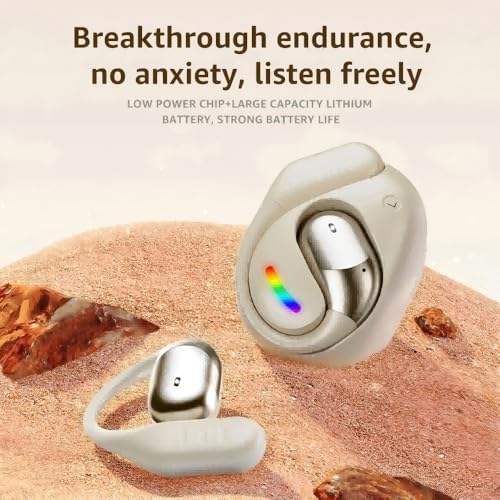 Transform Your Workout with Tsnapoo Wireless Open Ear Sports Earbuds – Cutting-Edge Bluetooth 5.4 for Effortless Connectivity – Premium Hi-Fi Audio for Crystal-Clear Calls – Ergonomic Over-Ear Hooks and Neck Sling for Secure Comfort – Waterproof Design Perfect for Intense Gym Sessions, Running, and Outdoor Activities – Lightweight and Durable for Active Lifestyles – Stay Aware and Engaged with Open-Ear Innovation – Elevate Your Audio Experience and Embrace Every Fitness Challenge!