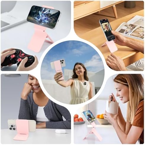 for Magsafe Phone Stand for iPhone 16-12, Black, Magnetic Foldable Tripod with Angle Adjustment – Enhanced Compatibility and Speed