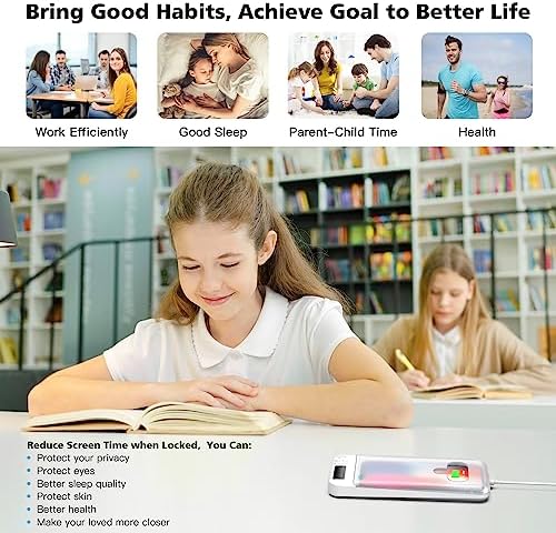 Cell Phone Lock Box with Timer,Portable Timed Phone Lock Box for iPhone and Android Phones, Self-Control Timer Phone Locker to Help Kids,Students Focus Back – Enhanced Compatibility and Speed