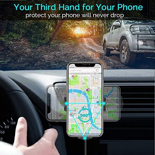 Premium Fast Wireless Car Charger Mount – 10 W Auto-Clamping Phone Holder for i Phone 16/15/14/13/12/11 Pro Max & Samsung Galaxy S24/S23/S22/S21+ – Effortless Installation with Superior Compatibility for Enhanced Navigation and Driving Safety