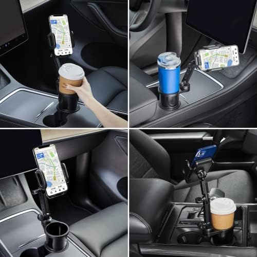 Revolutionary THIS HILL 2-in-1 Cup Holder & Smartphone Mount – 360° Rotating Design with Adjustable Base for Secure Fit in Any Car – Compatible with All i Phone Models and Smartphones for Seamless Navigation and Hands-Free Use