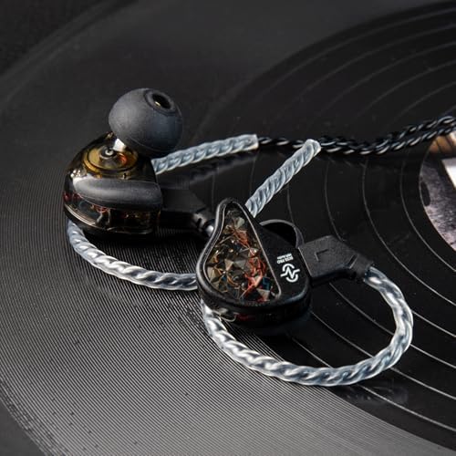 CCZ BC01 Pro Hybrid In-Ear Monitors – Premium Dual-Driver Audio for Gamers and Musicians – Noise-Canceling Earbuds with Ergonomic Eartips & Detachable Cable – Sleek Black Design for Crystal Clear Sound and Extended Comfort – Ideal for Studio Sessions and Gaming Marathons