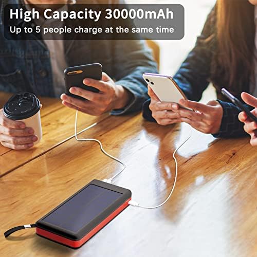 BONAI 30000 m Ah Portable Power Bank – High-Capacity External Charger with Dual USB Outputs, Built-in Flashlight & 8-Pin Cables for Fast Charging on the Go – Ideal for i Phone, Android, and i Pad Users – Reliable Power Solution for Travel and Daily Use in Green