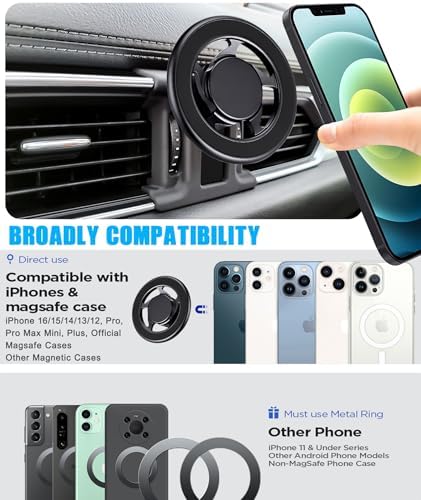 Mazda CX-5 Magnetic Phone Holder (2017-2024) – Premium Air Vent Mount for i Phone 16/15/14/13/12 Pro Max & All Smartphones – Effortless Installation, Optimal Compatibility, and Enhanced Safety for Hands-Free Navigation