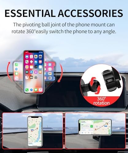 Premium BMW Phone Holder for 2014-2021 2 Series, 2012-2018 3 Series & 2014-2020 4 Series – 360° Rotating Magnetic Mount with Mag Safe Compatibility for Hands-Free Navigation and Modern Aesthetics – Secure Clip Design for Easy Installation and Enhanced Driving Safety